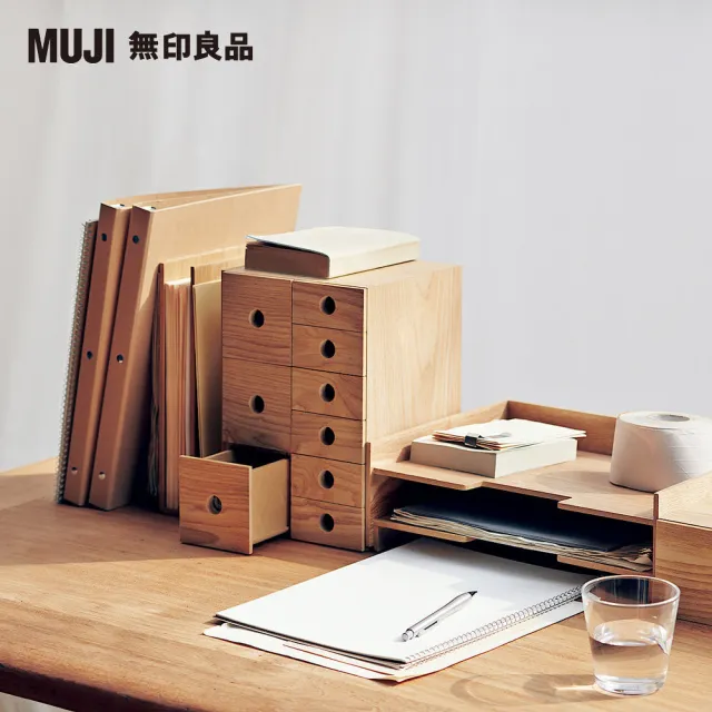 【MUJI 無印良品】木製小物收納盒3層