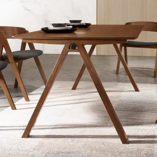 【BODEN】里文5.3尺胡桃色餐桌/長桌/工作桌/會議桌