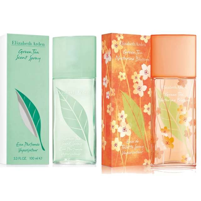 【Elizabeth Arden 伊麗莎白雅頓】綠茶+綠茶甜桃 淡香水100ml(公司貨)