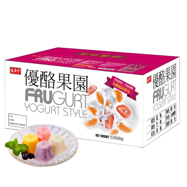 【盛香珍】優酪果園小果凍量販箱6kg-綜合水果風味(約170顆)