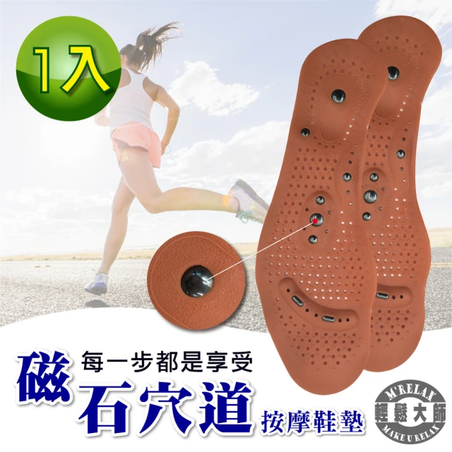 【輕鬆大師】8D磁氣按摩調整型鞋墊(1雙)