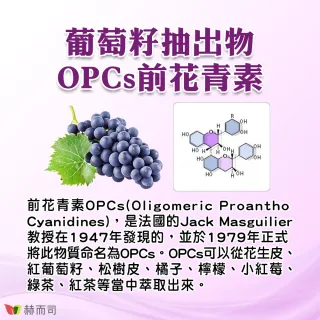 【赫而司】VITA OPC-1養顏素葡萄籽OPC膠囊（含95%前花青素OPCs）(（60顆/罐）養顏美容)