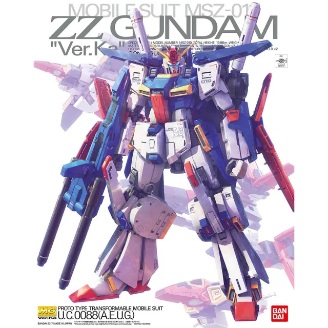 【BANDAI】BANDAI 機動戰士鋼彈ZZ MG 1/100 MSZ-010 ZZ GUNDAM ZZ鋼彈 Ver.Ka(BANDAI)