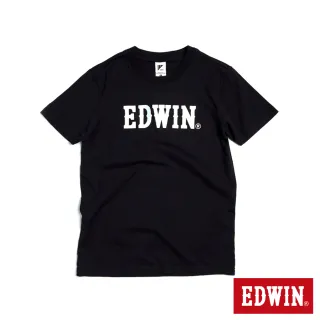 【EDWIN】EFS雷射光LOGO短袖T恤-男款(黑色)
