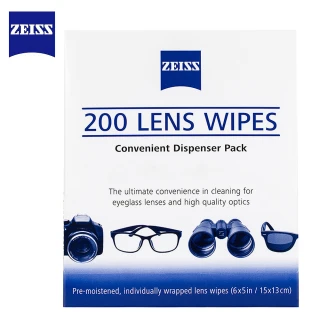 【ZEISS 蔡司】Zeiss Lens Cleaning Wipes 拭鏡紙 200張(總代理公司貨)