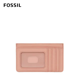 【FOSSIL】Logan 真皮卡片零錢包-玫瑰粉色 SL7925505