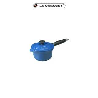 【Le Creuset】琺瑯鑄鐵電木柄醬汁鍋16cm(英國藍)