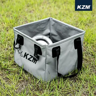 【KAZMI】KZM 2WAY方型折疊水桶(KZM/露營用品/水桶/戶外用品/折疊/2WAY/camping)