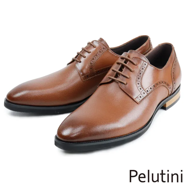 【Pelutini】排列雕花多孔造型德比鞋