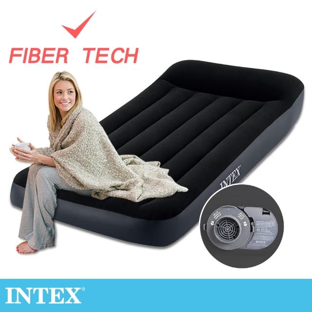 【INTEX】舒適單人加大FIBER TECH內建電動幫浦充氣床-寬99cm(64145ED)