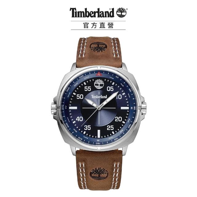 【Timberland】男款 WILLISTON系列 戶外潮流腕錶 皮帶-黑/小麥棕47mm(TBL.15516JS/03)