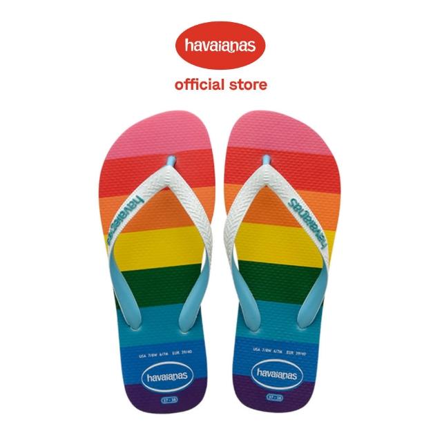 【havaianas 哈瓦仕】拖鞋 男鞋 女鞋 夾腳拖 巴西 平權系列 TOP PRIDE ALLOVER 藍 4145742-0031U(哈瓦士)