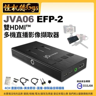【怪機絲 j5create】JVA06 EFP-2 雙HDMI☆ 多機直播影像擷取器(RTMP直播同步錄影 專業直播)