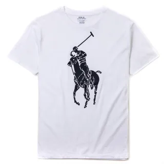 【RALPH LAUREN】Polo Ralph Lauren 年度熱銷經典印刷大馬圓領短袖T恤-白色(平輸品)