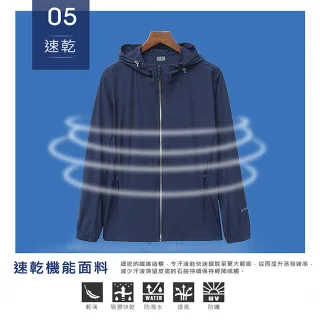 【Billgo】【SGS認證】抗UV涼感 XL-8XL加大冰鋒防曬外套 男運動戶外防風速乾衣 5色(彈性、抗UV、極輕防風)