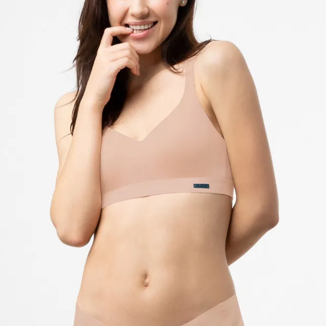 Sloggi Basic Sporty日常律動運動後背交叉款b D罩杯內衣溫柔粉橘 11 1809 7v Momo購物網