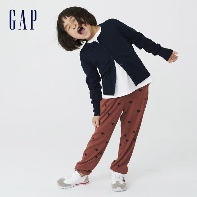 GAP【GAP】女童 可愛寬鬆針織長褲(731191-橙紅色)