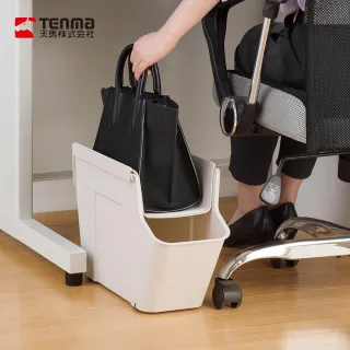 【日本天馬】FitsWORK桌下型移動式辦公包包雙層置物架(包包收納盒 紙簍 公事包置物架 公文包收納)