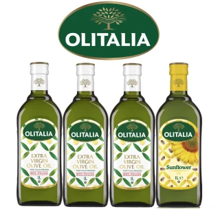 【Olitalia奧利塔】特級初榨橄欖油x3+葵花油x1(1000mlx4瓶-禮盒組)