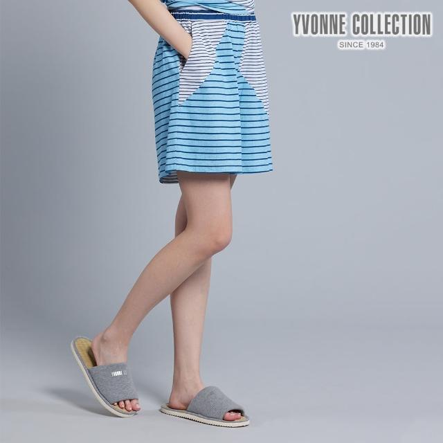 Yvonne Collection【Yvonne Collection】幾何大圓短褲(丈青印花M)