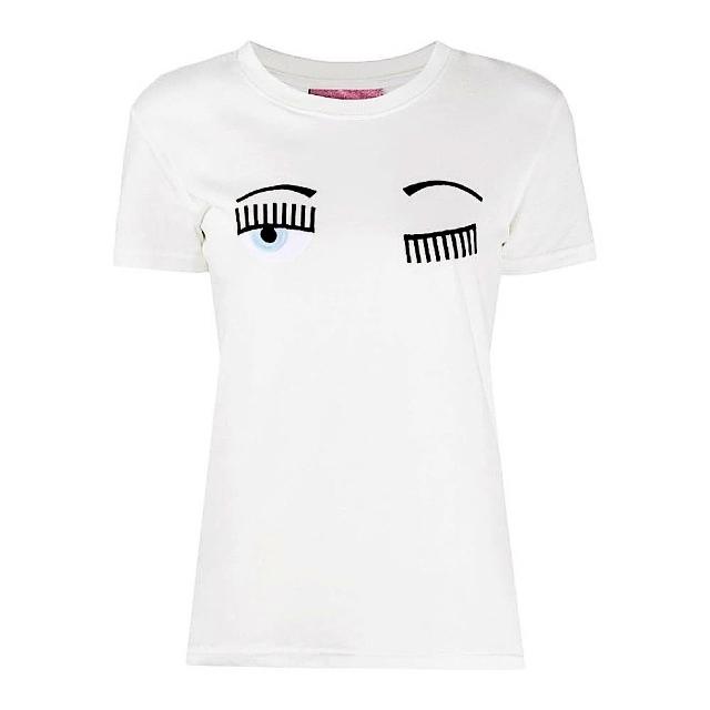 Chiara Ferragni【Chiara Ferragni】基本款LOGO眨眼睛 短袖T恤(白色)