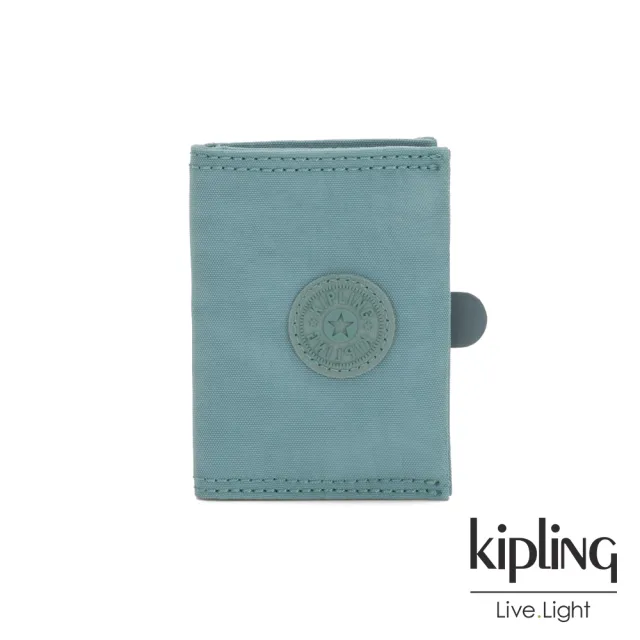 【KIPLING】冰霜綠暗釦卡夾-CARD