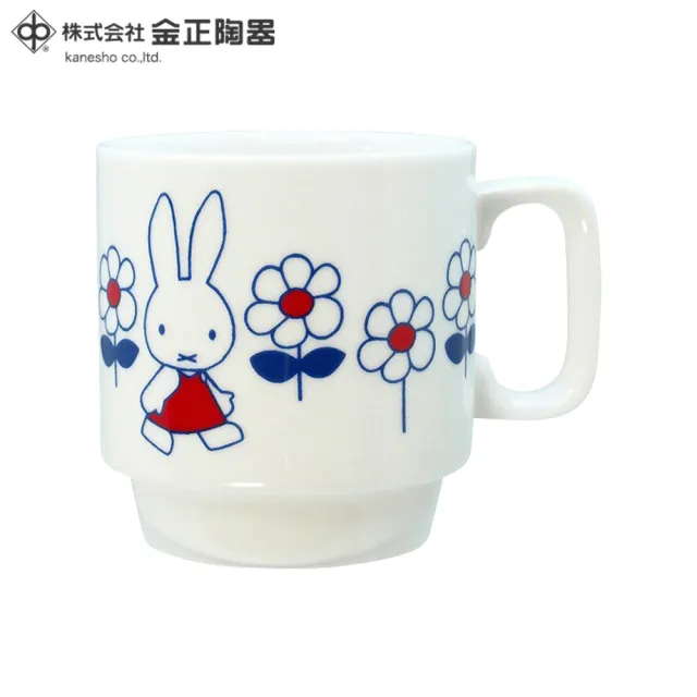 Miffy 米飛 日本金正陶器米菲兔hanahana陶瓷馬克杯 日本製日本原裝進口瓷器 Momo購物網