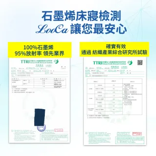 【LooCa】100%石墨烯遠紅外線能量寢具組-加大(2色任選-速)