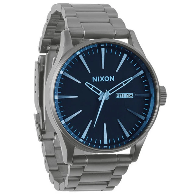 NIXON The SENTRY SS 復刻潮流都會休閒腕錶-灰藍(NXA3561427)