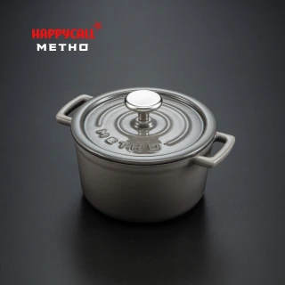【韓國HAPPYCALL】METHO圓形多功能鑄鐵鍋14cm(電磁爐適用鑄鐵鍋1公升)