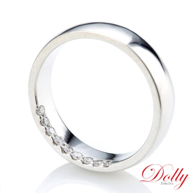 【DOLLY】14K金 0.10克拉 結婚鑽石戒指