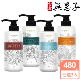 【古寶無患子】Soapberry Floral Water 西西里檸檬/大馬士革玫瑰純露洗髮精3入組(480gx3)