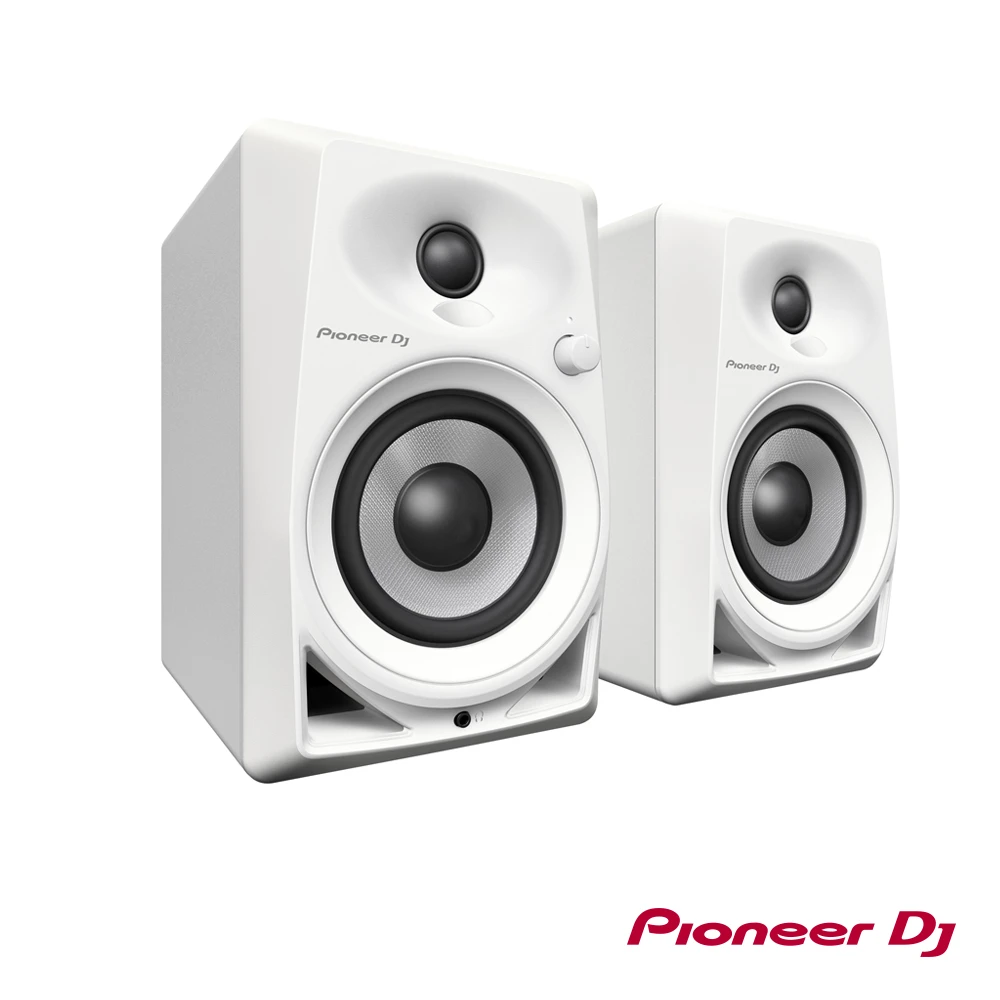 【Pioneer DJ】DM-40 主動式監聽喇叭4吋白色款(立體聲)