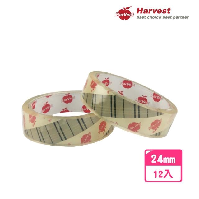 【HarVest】透明OPP膠帶 24mm*35M-12入(文具膠帶/桌上型膠帶)