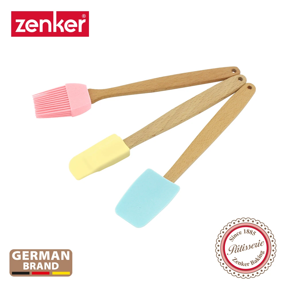 【德國Zenker】3入迷你矽膠工具(矽膠刷、刮刀、抹刀)