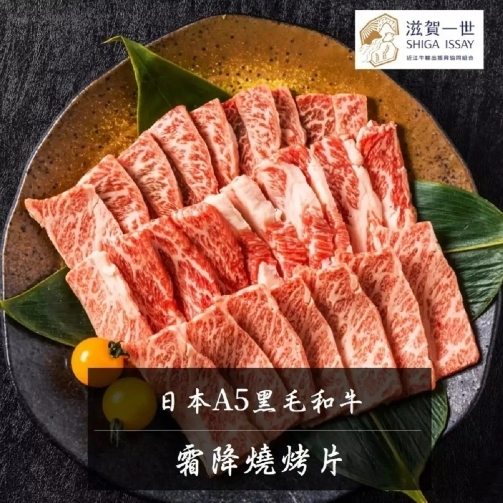 滋賀一世 日本a5和牛 霜降燒烤片 200g 5 盒 Momo購物網
