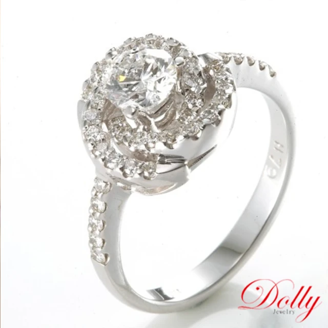 【DOLLY】求婚戒0.50克拉完美車工 鑽石戒指(005)