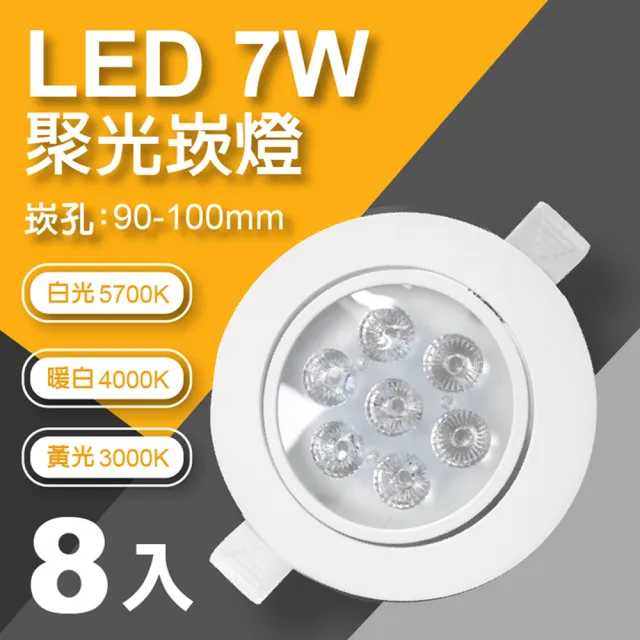 Led崁燈 Led Ado 7w 杯燈投射燈崁燈含變壓器 8入 Momo購物網