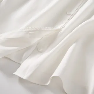 【初色】氣質刺繡小立領襯衫-白色-90498(M-2XL可選)