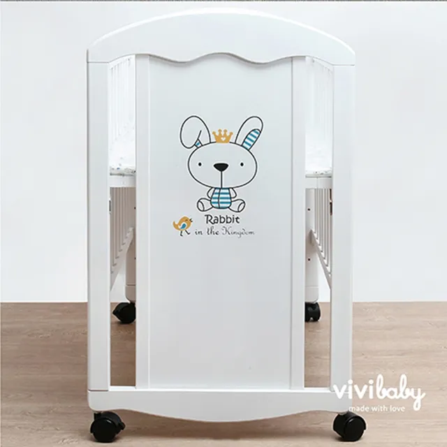 Vivibaby 台灣製mit多功能嬰兒床x超值全棉嬰兒寢具5件組育嬰託嬰中心 多功能可當床邊床成長型嬰兒床 Momo購物網