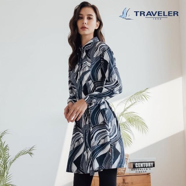 【TRAVELER 旅行者】女款-彈性吸排抗UV上衣_212TR717-58(彈性/吸濕排汗/抗UV)