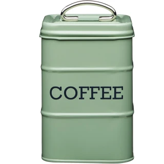 【KitchenCraft】復古咖啡收納罐(綠1300ml)