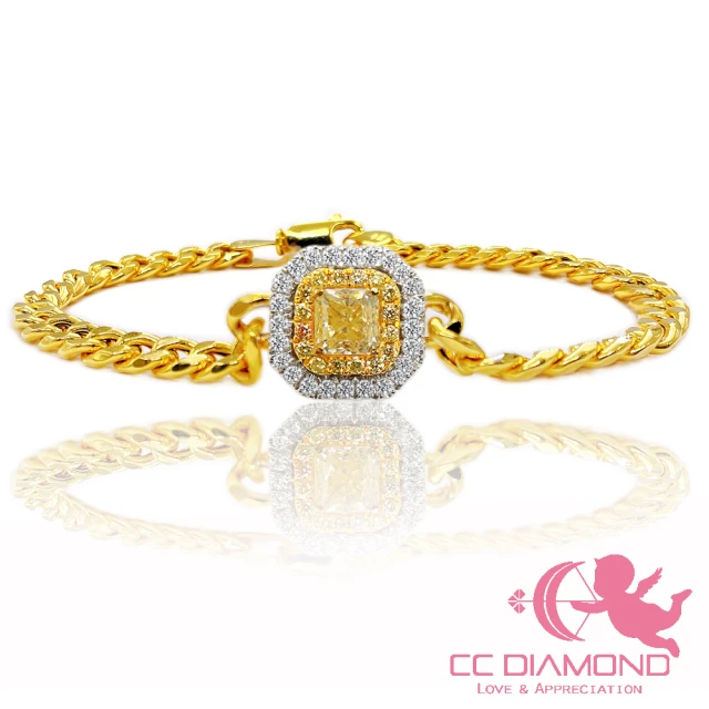 CC Diamond【CC Diamond】珍藏1.01克拉FLY黃彩鑽石手鏈(富婆必備品)