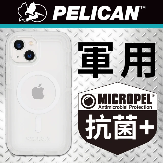 【PELICAN】iPhone 13 6.1吋 防摔抗菌手機保護殼 Voyager 航海家MagSafe專用版(透明)