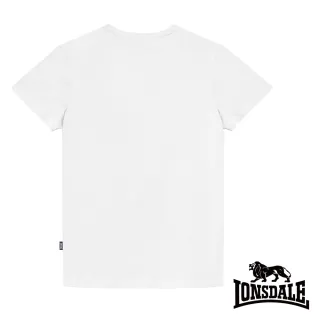 【LONSDALE 英國小獅】夏日扶桑花LOGO短袖T恤(白色LT002)
