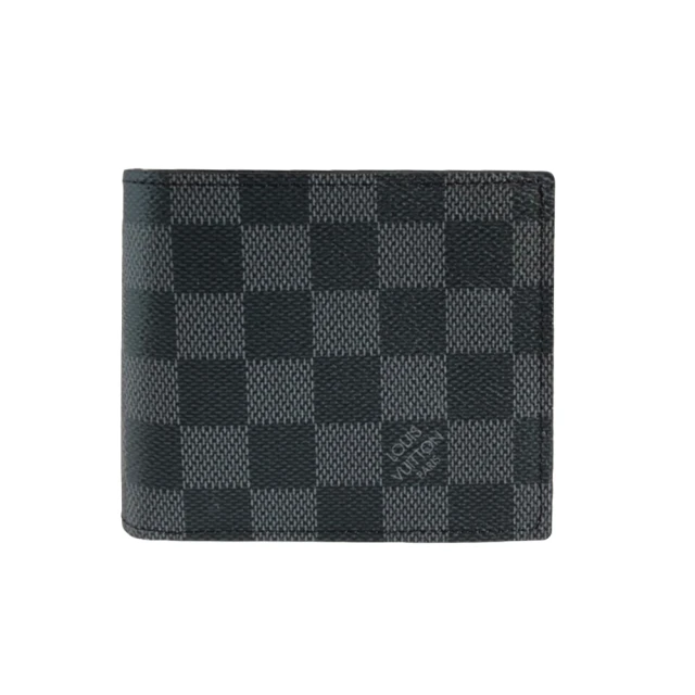 Louis Vuitton 路易威登【Louis Vuitton 路易威登】Marco 零錢袋對折短夾(N63336-黑灰)