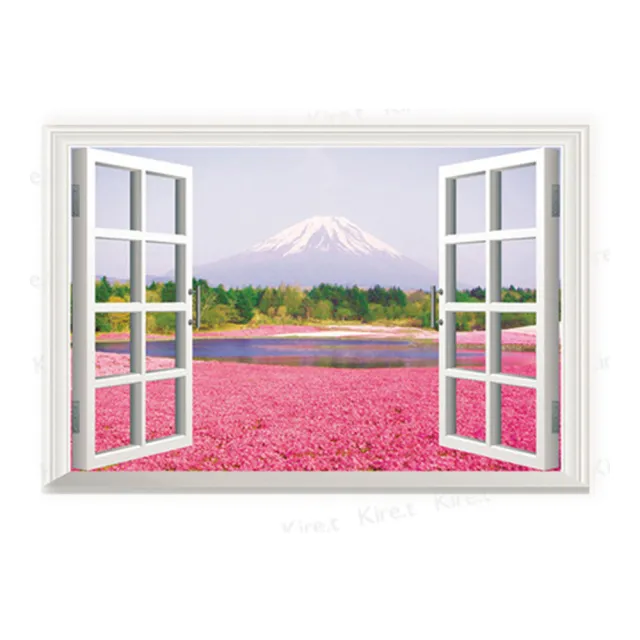 Kiret 開窗造型防水壁貼假窗無窗戶化解風水開運牆貼遠景櫻花富士山 60x90 壁貼牆貼 Momo購物網 Kiret 開窗造型防水壁貼假窗無窗戶化解風水開運牆貼遠景櫻花富士山 60x90 壁貼牆貼 Momo購物網