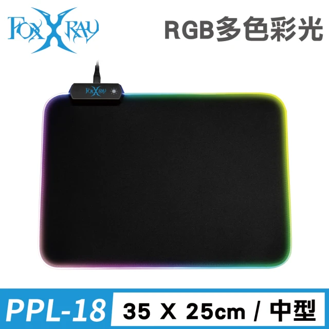 【FOXXRAY 狐鐳】霓月迅狐RGB電競鼠墊(FXR-PPL-18)