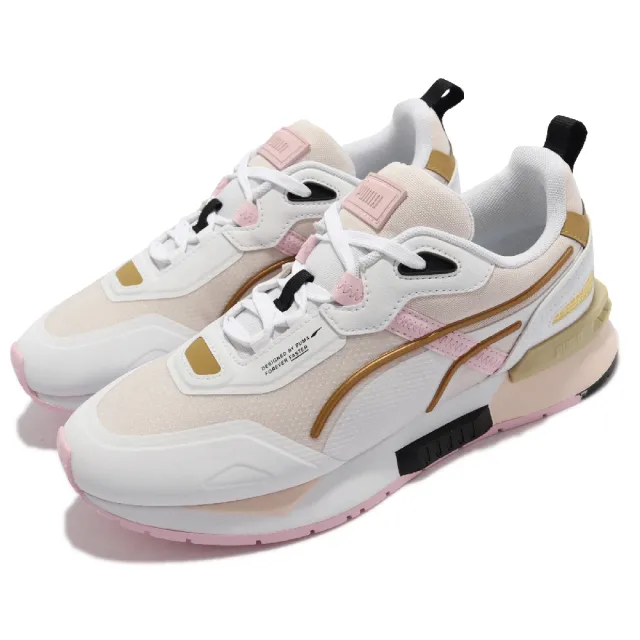 Puma 休閒鞋mirage Tech 街頭風女鞋海外限定網布麂皮緩震耐磨穿搭白金 16 Momo購物網