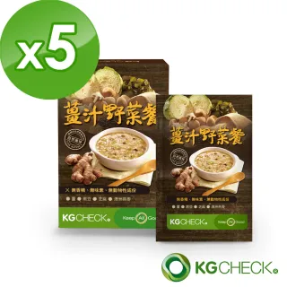 【聯華食品 KGCHECK】KG高纖燕麥餐-薑汁野菜代謝餐X5盒(30包)